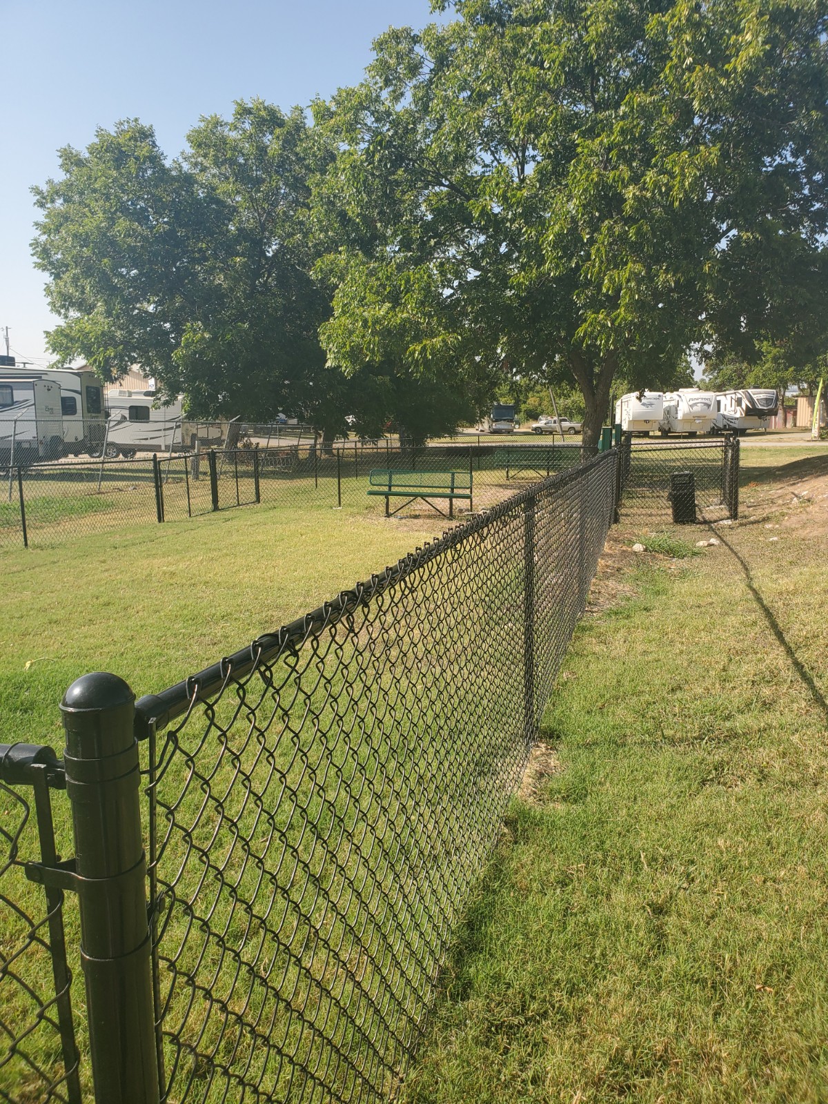 Fenced dog park