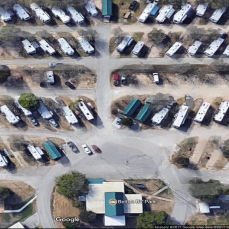 Aerial view of the property